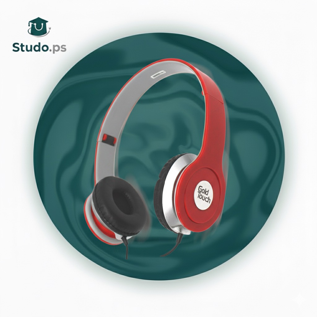  سماعة Gold Touch HYG-750 Red – صوت قوي، مايكروفون مدمج، تصميم مريح للألعاب والمكالمات